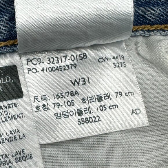 Levi’s Premium 501 High Rise Denim Cutoff Shorts W31 Distressed Frayed Hem Blue - Picture 10 of 12